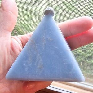 Blue Angelite Crystal Pyramid